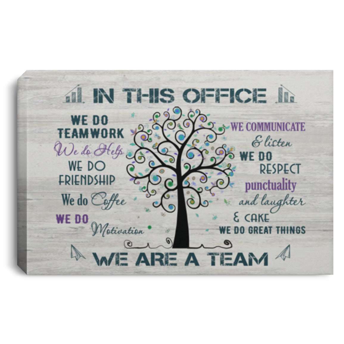 In This Office We Do Teamwork We Do Help We Do Friendship Framed Canvas - Unframed Poster - Office Decor Poster, White, 0.75'' Framed Canvas In This Office We Do Teamwork We Do Help We Do Friendship Framed Canvas - Unframed Poster - Office Decor Poster, White, 0.75'' Framed Canvas