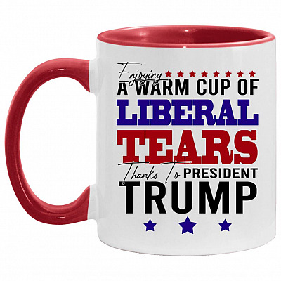 Trump Accent Mug, White/Red, 11 oz. Accent Mug