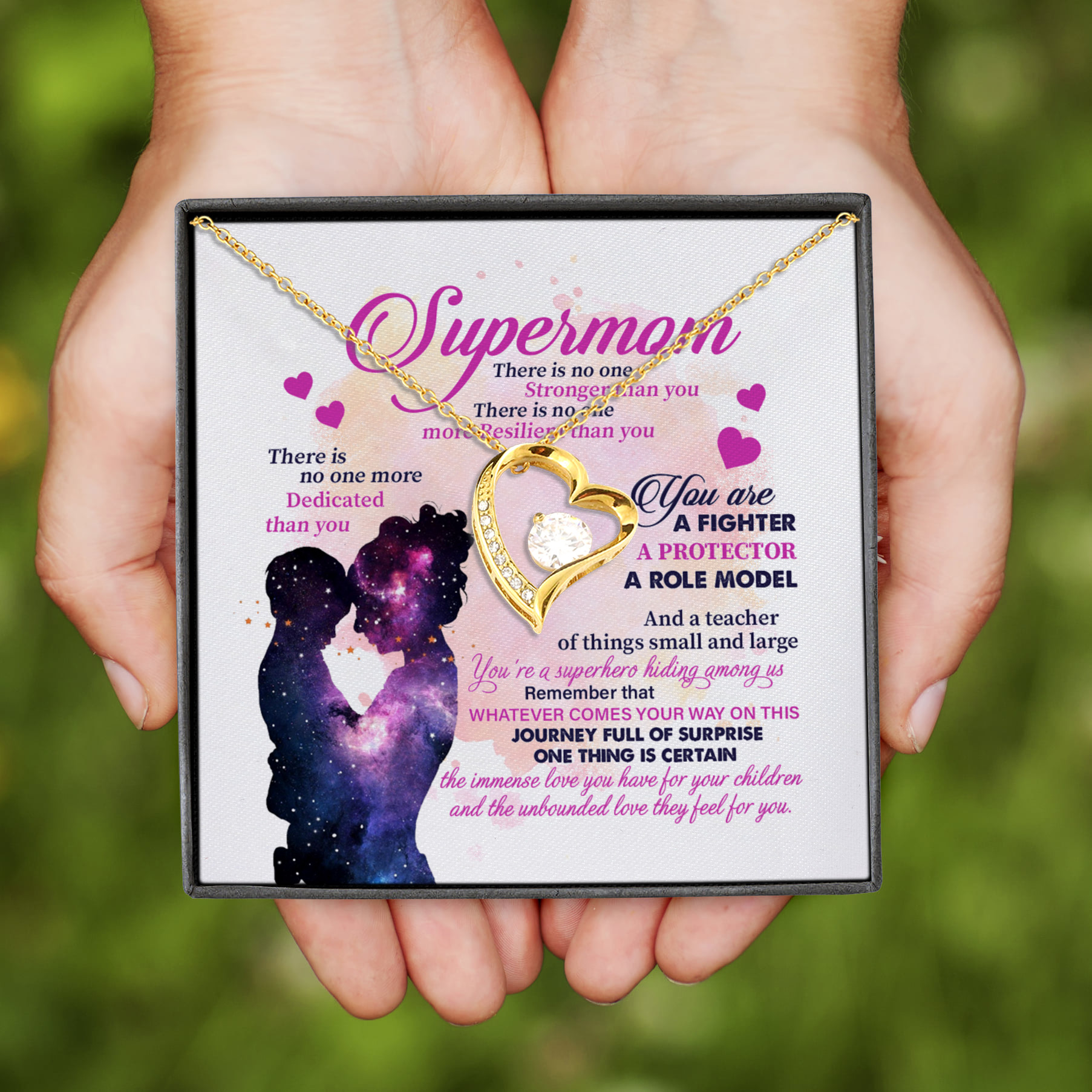 2NH. Supermom (6) Forever Love Necklace (Gold)