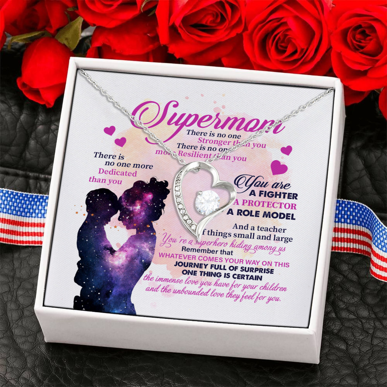 2NH. Supermom (6) Forever Love Necklace (Silver) 6