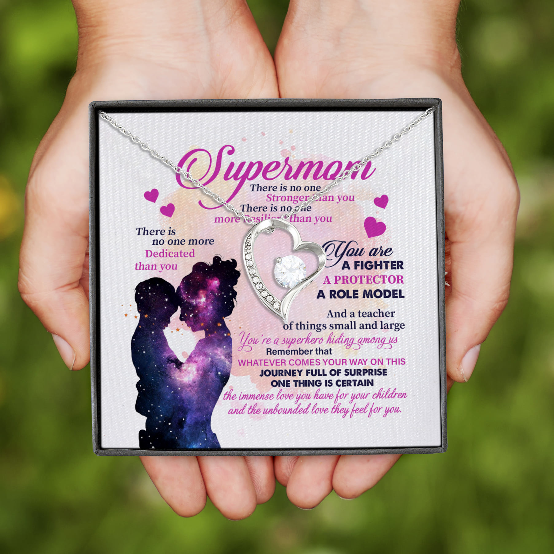2NH. Supermom (6) Forever Love Necklace (Silver)