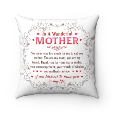 To My Mother You Mean So Much to Me Throw Pillow - Decorative Pillow - Indoor Cushion - Sofa Home Decor