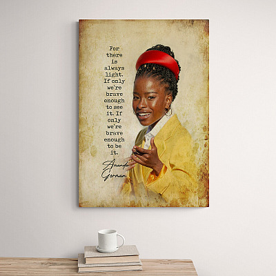 Alternative view of For There Is Always Light Amanda Gorman Gallery Wrapped Framed Canvas Prints-Unframed Poster-Decor Wall Art