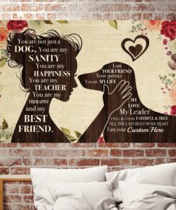 Alternative view of Personalized You Are Not Just a Dog You Are My Sanity Gallery Wrapped Framed Canvas Prints - Unframed Poster