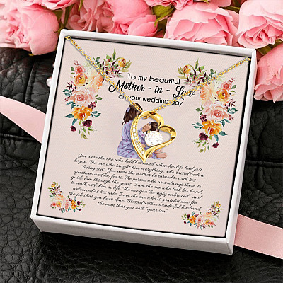 Alternative view of To My Mother in Law Thank You for Raising the Man of My Dreams Forever Love Pendant Necklace