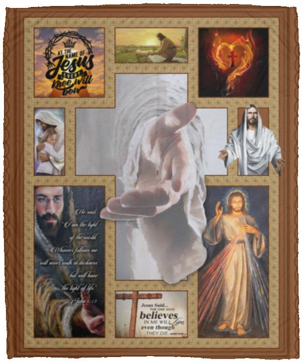 I Am The Light Of The World, White, Cozy Plush Fleece Blanket - 50x60 I Am The Light Of The World, White, Cozy Plush Fleece Blanket - 50x60