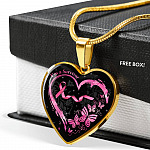 Im a Survivor Breast Cancer Awareness Gifts for Cancer Survivors Heart Pendant Necklace - Heart Luxury Necklace (Gold Plated)