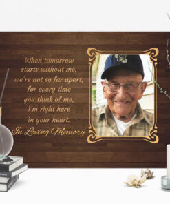 Alternative view of Personalized Custom Photo In Loving Memory Memorial Framed Canvas - Unframed Poster - Sympathy Gift For Loss