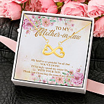 4O. My Mother In Law Necklace Infinity Heart Necklace (Gold) 4