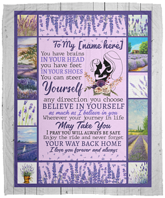 Personalized to My Daughter I Love You Forever and Always Fleece Blanket - Sherpa Blanket - Woven Blanket, White, Cozy Plush Fleece Blanket - 50x60