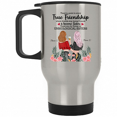 14 oz. Silver Travel Mug