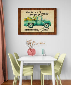 Alternative view of When Life Gives You Lemon Make Something Sweet Vintage Gallery Wrapped Framed Canvas Prints - Unframed Poster