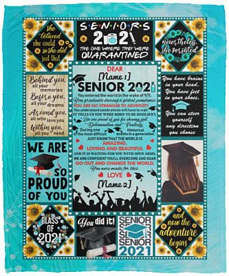 Personalized 2021 Blanket, White, Cozy Plush Fleece Blanket - 50x60