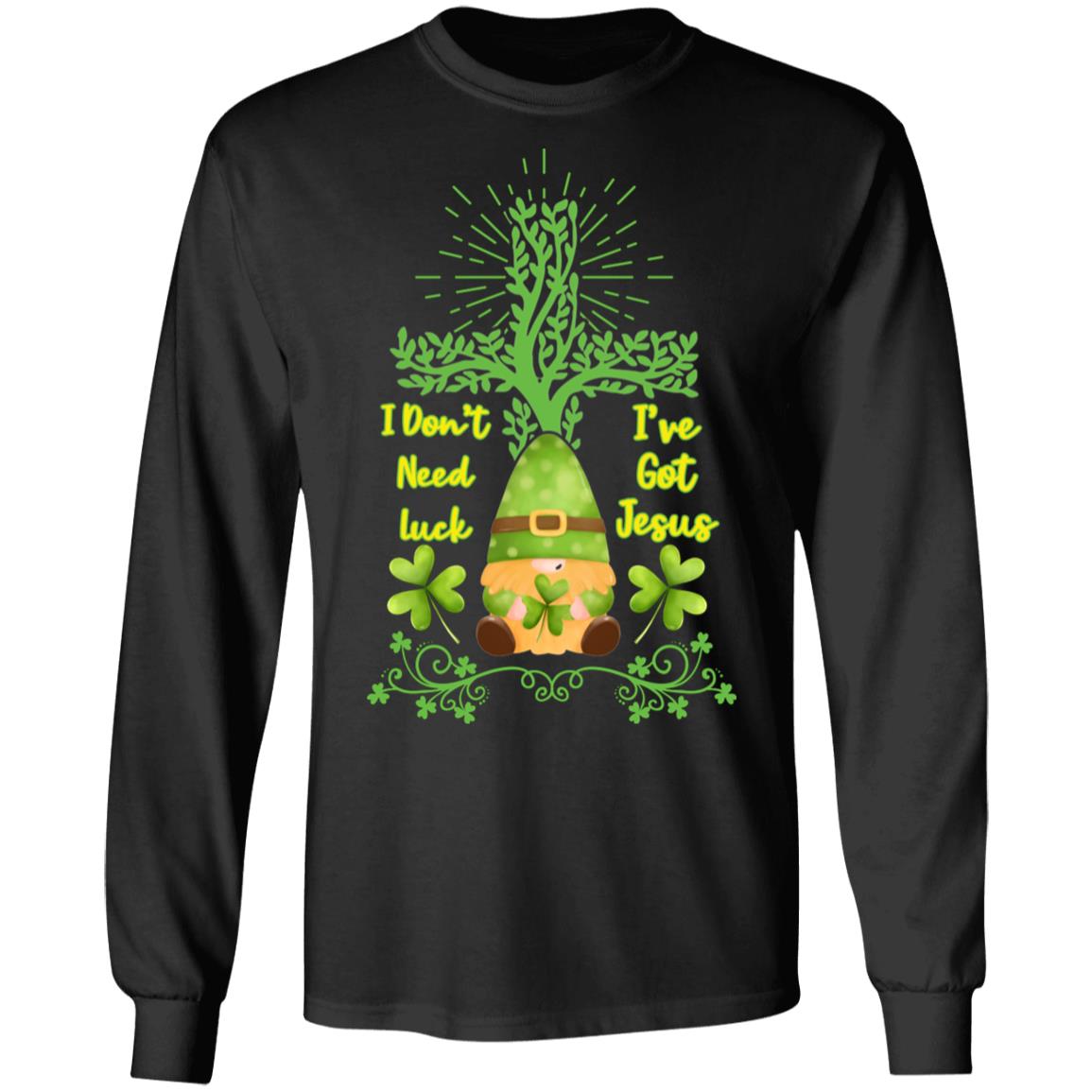 luck hoodie, Black, Long Sleeve