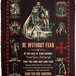 Be Without Fear In The Face, White, Cozy Plush Fleece Blanket - 50x60