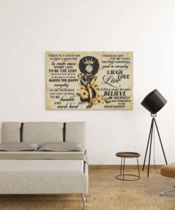 Alternative view of Today Is a Good Day Motivational Wrapped Framed Canvas Prints - Unframed Poster - Home Decor Wall Art