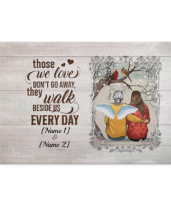 Personalized Cardinal Those We Love Don't Go Away Framed Canvas Prints - Memorial Unframed Poster, White, 0.75'' Framed Canvas