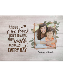 Personalized Custom Photo Cardinal Those We Love Don't Go Away Framed Canvas - Memorial Unframed Poster, White, 0.75'' Framed Canvas