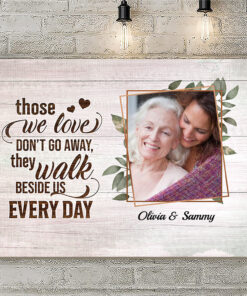 Alternative view of Personalized Custom Photo Cardinal Those We Love Don't Go Away Framed Canvas - Memorial Unframed Poster