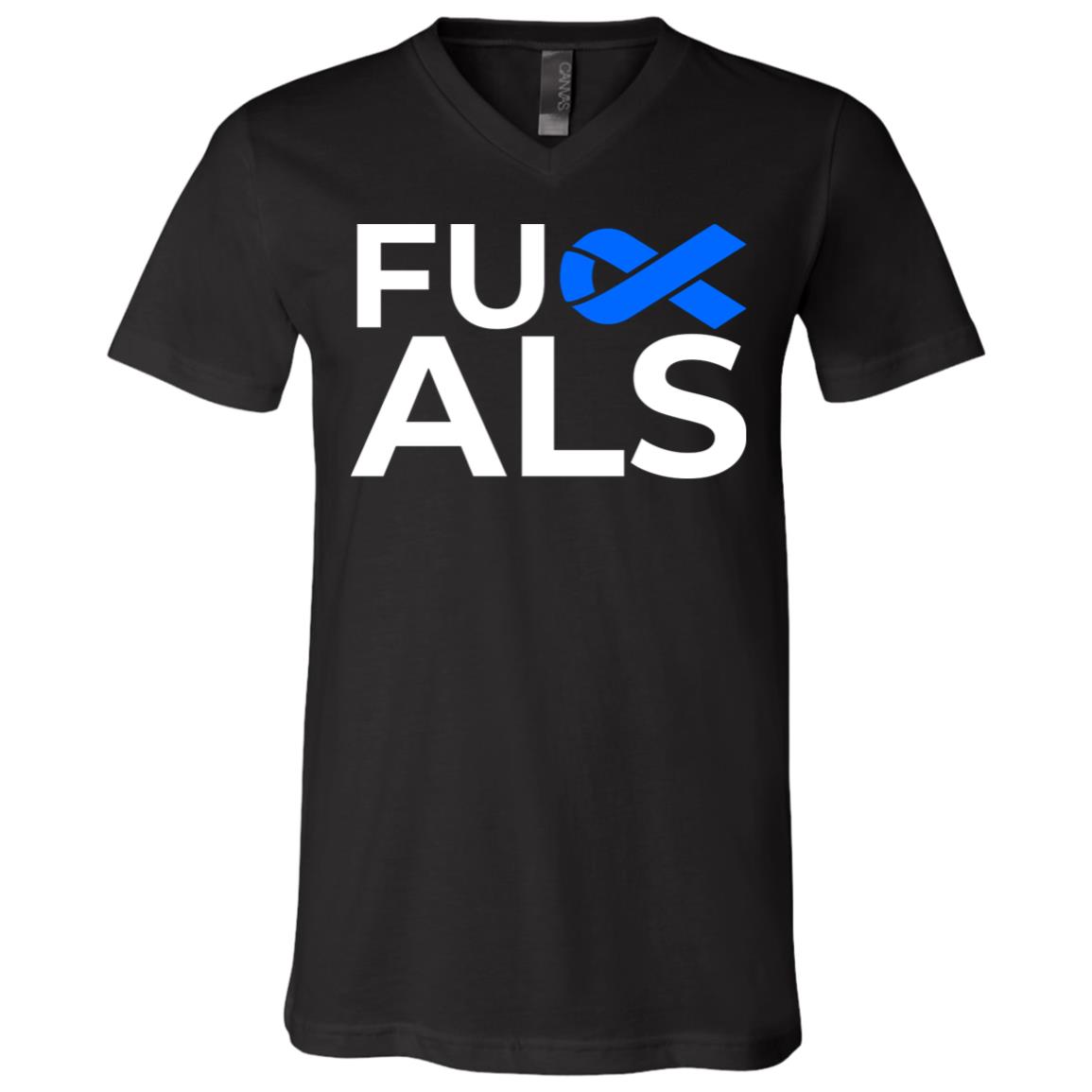 als shirt, Black, V-Neck T-Shirt