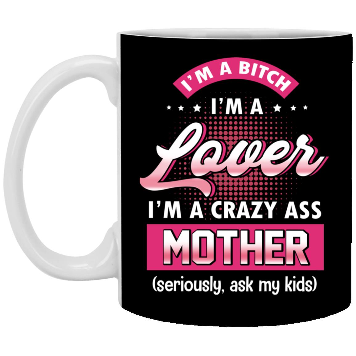Lover Mug, Black, 11 oz. White Mug