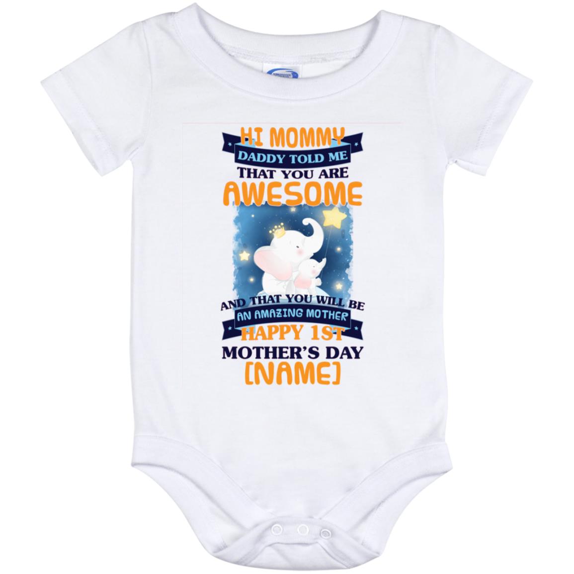Personalized dad baby, White, Baby Onesie - 12 Month