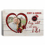 Custom Photo Day Until We Say I Do Wrapped Framed Canvas Prints - Unframed Poster - Home Decor Wall Art, White, 0.75'' Framed Canvas Custom Photo Day Until We Say I Do Wrapped Framed Canvas Prints - Unframed Poster - Home Decor Wall Art, White, 0.75'' Framed Canvas