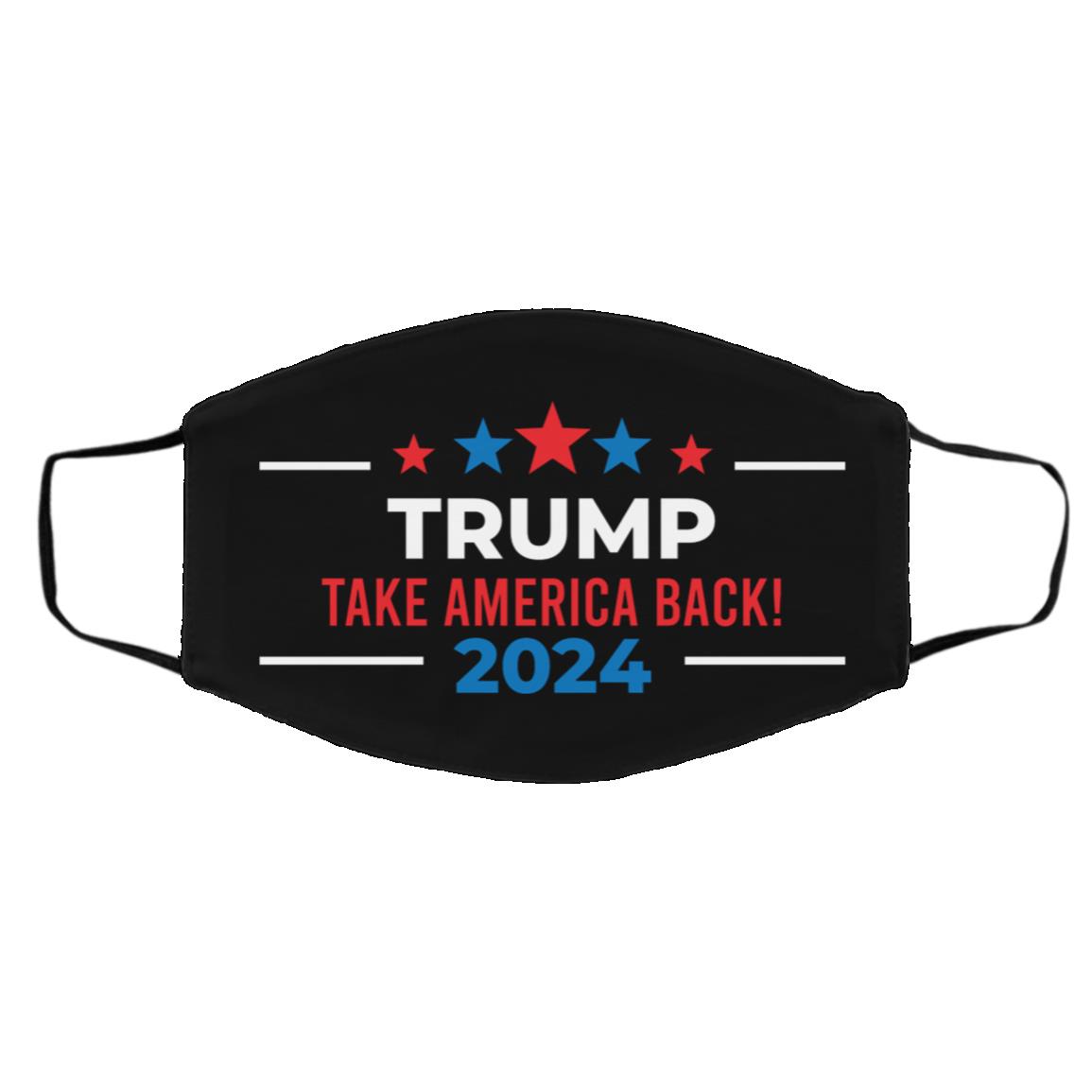 Trump Mask, Black, Cloth Face Cover – Medium/Large