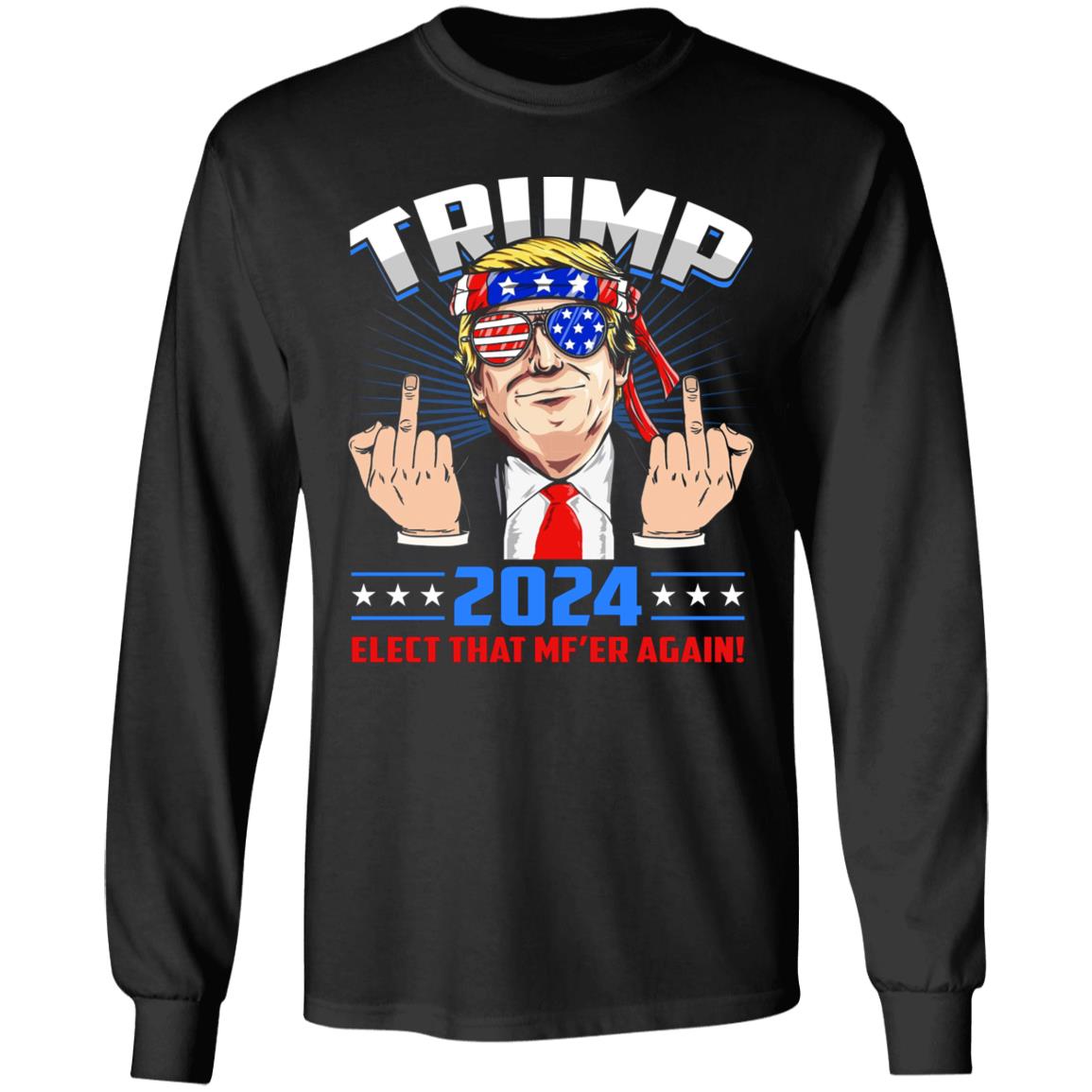 trump hoodie, Black, Long Sleeve