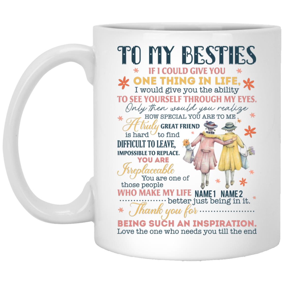 besties mug, White, 11 oz. White Mug