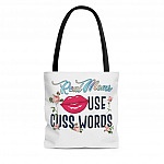 Real Moms Use Cuss Words Funny Mothers Day Gift Ideas AOP Tote Bag - Reusable Grocery Shopping Bag