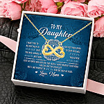 12Th. Believe Deep In Your Heart Viking Daughter 2 Infinity Heart Necklace (Gold) 4