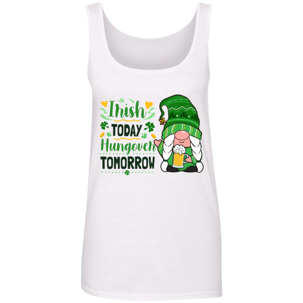 Shamrock Tank Top, White, Ladies Tank Top