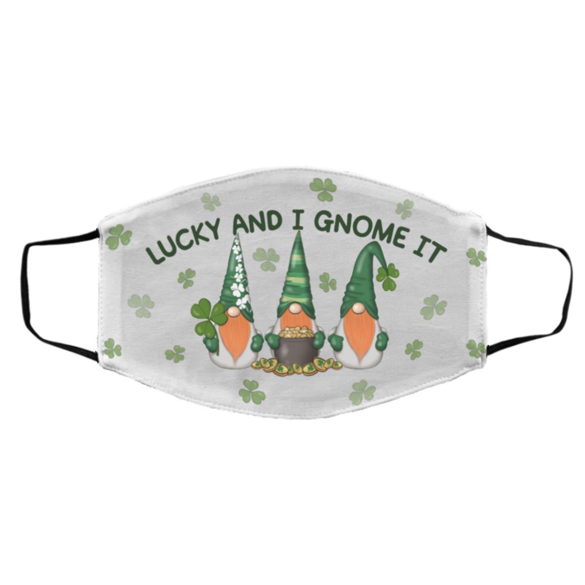 Gnome It mask, White, Cloth Face Cover – Medium/Large