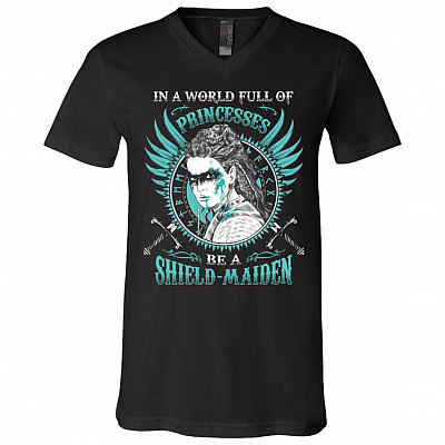 Princesses Shirt, Black, V-Neck T-Shirt