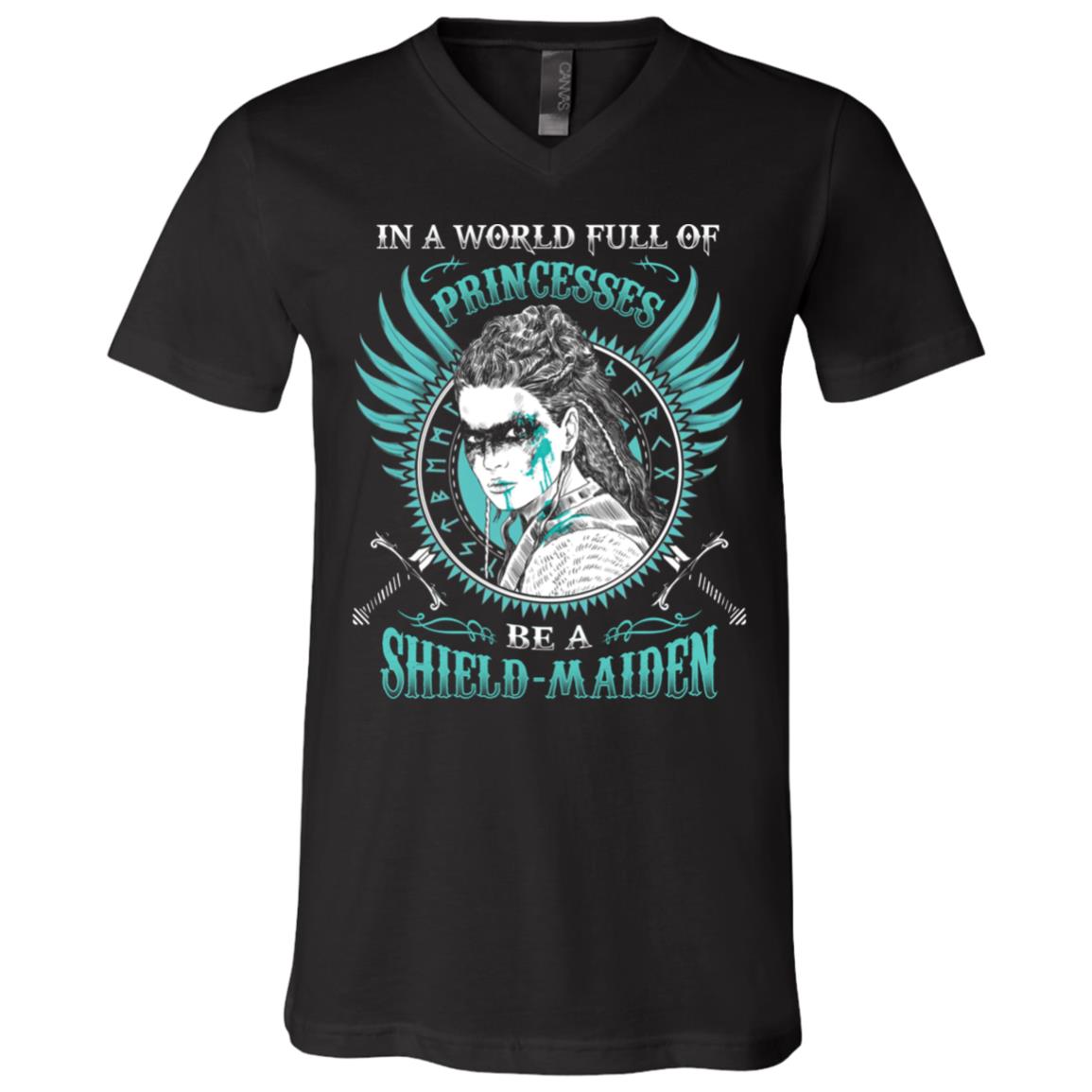 Princesses Shirt, Black, V-Neck T-Shirt