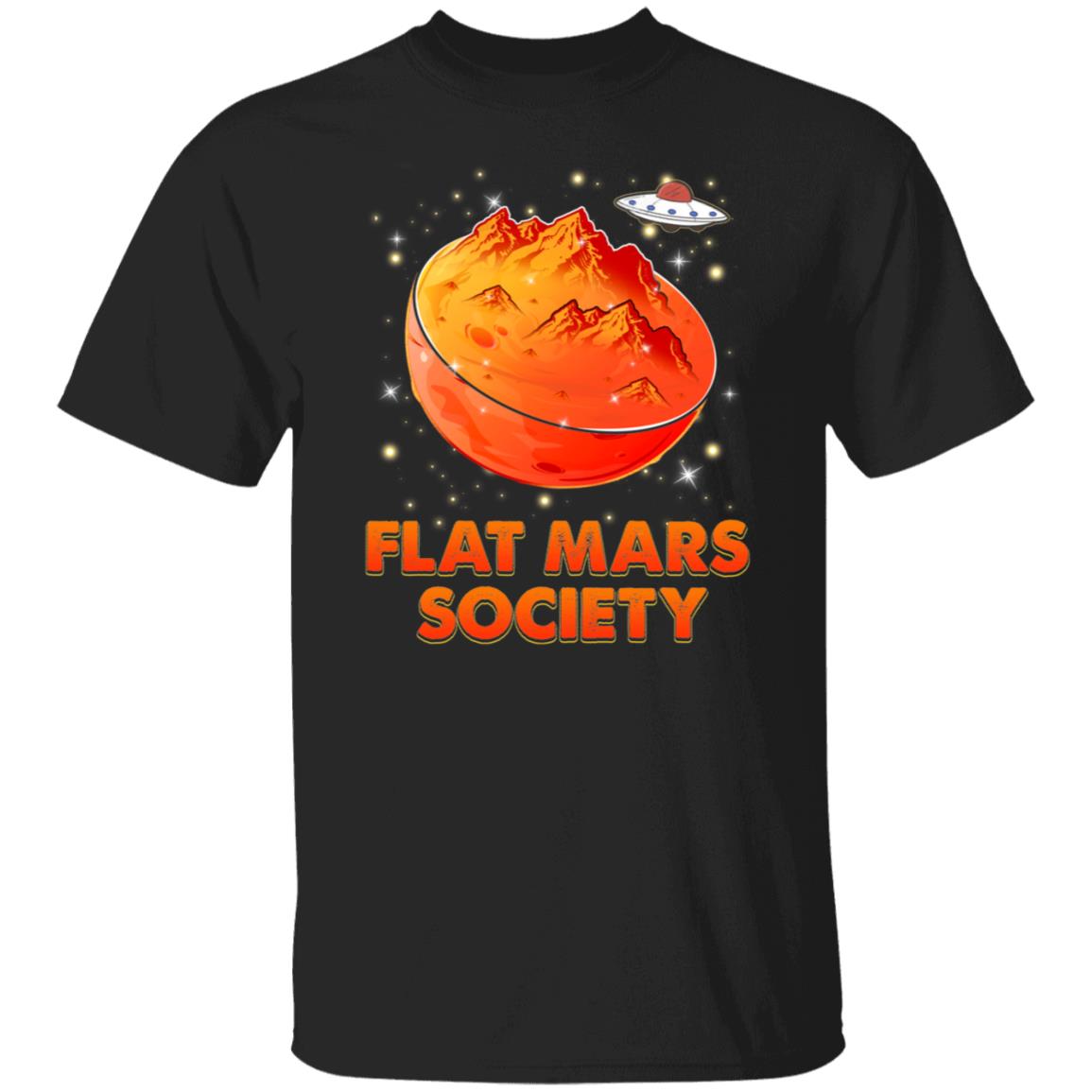 Flat Mars, Black, Unisex T-Shirt