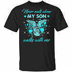 Never Walk Alone, Black, Unisex T-Shirt