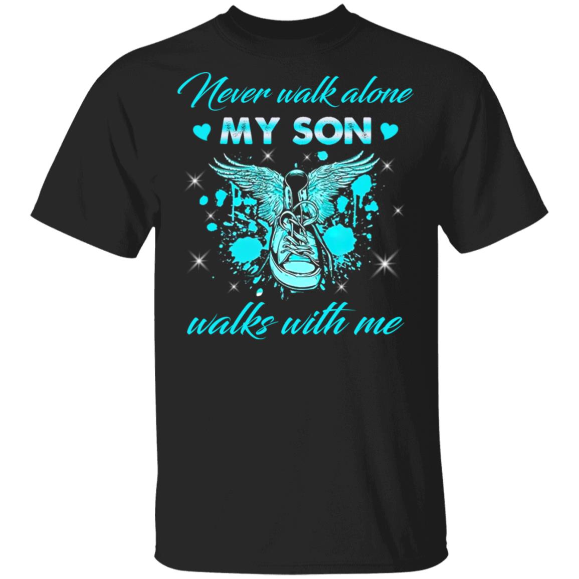 Never Walk Alone, Black, Unisex T-Shirt
