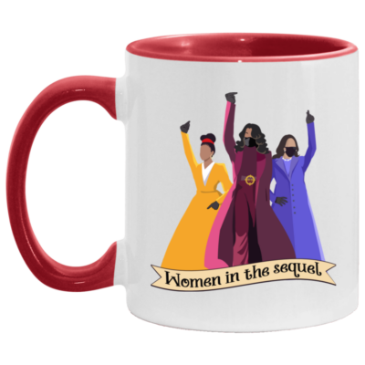Kamala Michelle Amanda - Include Women in the Sequel Feminist Accent Mug, White/Red, 11 oz. Accent Mug
