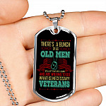 There's A Bunch Of Us Old Man Still Old Man Dog Tag Pendant Necklace - Military Dog Tags - Dog Tag (Silver) There's A Bunch Of Us Old Man Still Old Man Dog Tag Pendant Necklace - Military Dog Tags - Dog Tag (Silver)