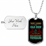 There's A Bunch Of Us Old Man Still Old Man Dog Tag Pendant Necklace - Military Dog Tags - Dog Tag (Silver) There's A Bunch Of Us Old Man Still Old Man Dog Tag Pendant Necklace - Military Dog Tags - Dog Tag (Silver)