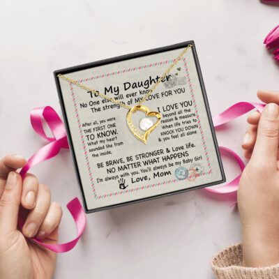 Alternative view of Mom To My Daughter No One Else Will Ever Know the Strength of My Love For You Forever Love Pendant Necklace