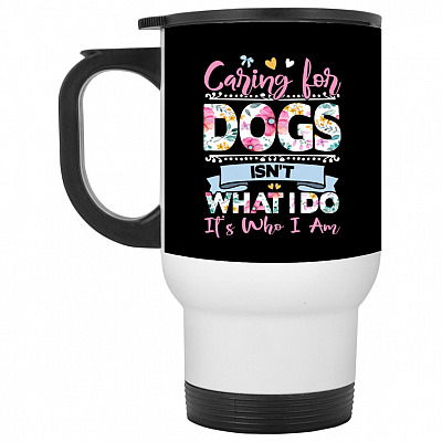14 oz. White Travel Mug