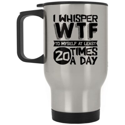 14 oz. Silver Travel Mug