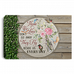 Those We Love Don't Go Away They Fly Beside Us Every Day Hummingbirds Memorial Canvas Prints - Unframed Poster, White, 0.75'' Framed Canvas