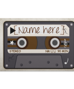 Personalized Mixtape Gallery Wrapped Framed Canvas Prints - Unframed Poster - Home Decor Wall Art, White, 0.75'' Framed Canvas
