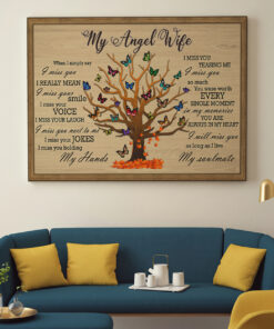 My Angel Wife I Miss You Framed Canvas - I Really Miss Your Smile I Miss Your Voice Unframed Poster