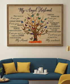 Alternative view of My Angel Husband I Miss You Framed Canvas - I Really Miss Your Smile I Miss Your Voice Unframed Poster