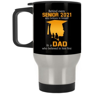 14 oz. Silver Travel Mug